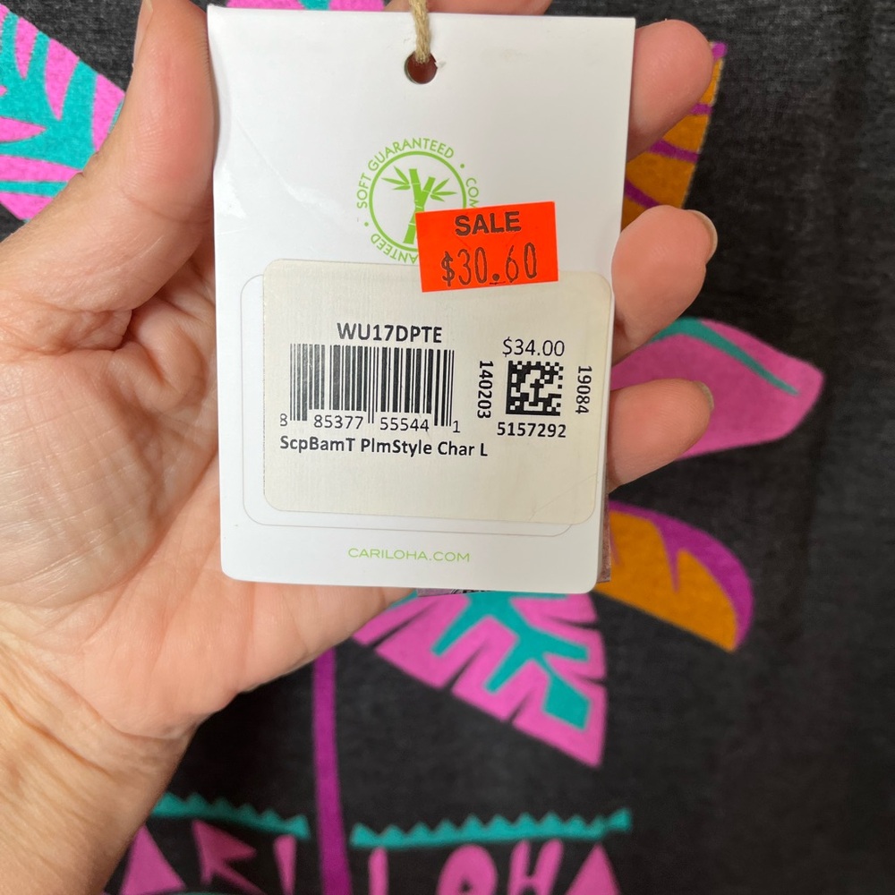 Cariloha Women's Bamboo Palm Graphic Tee - Picture 4 of 4